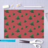 Papier Mousseline Sparkly sapin vert étincelle rouge motif (Artisanat)