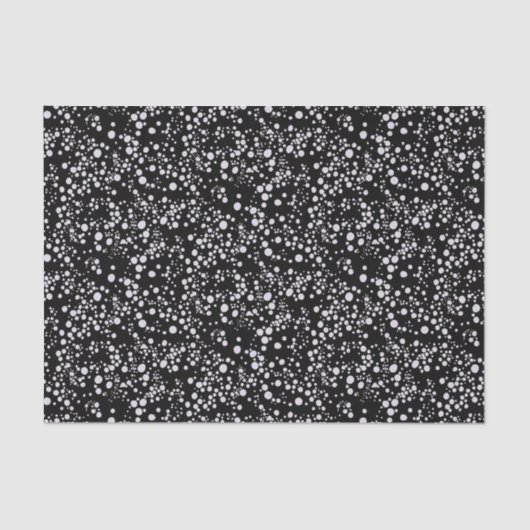 Papier Mousseline Speckies sur papier de tissus noirs (Recto)