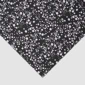 Papier Mousseline Speckies sur papier de tissus noirs (Détail)