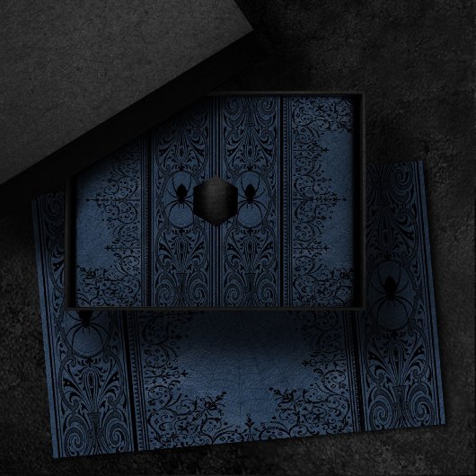 Papier Mousseline Spider Witch | Dusty Ardoise Bleu Ardoise Flourdis