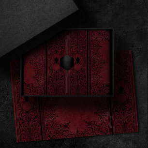 Papier Mousseline Spider Witch   Imaginaire rouge foncé Spiderweb fl