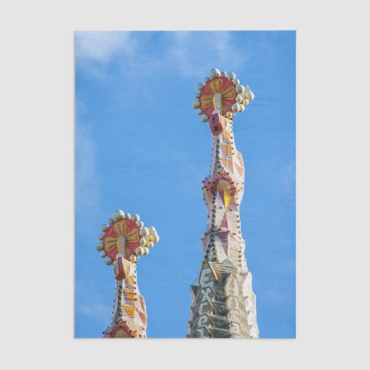 Papier Mousseline Spires de La Sagrada Familia à Barcelone, Espagne