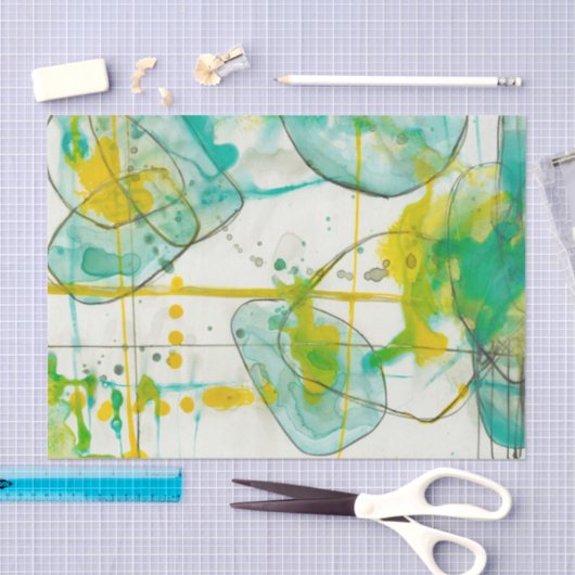 Papier Mousseline Splish Splash I (Artisanat)