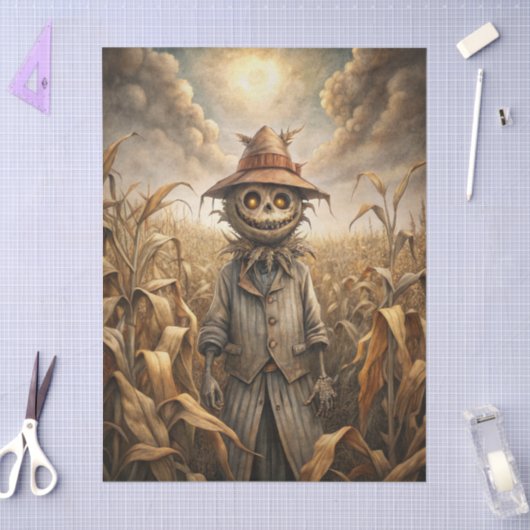 Papier Mousseline Spooky Gothic Scarecrow Fantasy (Artisanat)