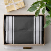 Papier Mousseline Sport en bande blanche et noire (Cadeau)