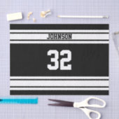 Papier Mousseline Sport en bande blanche et noire (Artisanat)