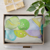 Papier Mousseline Sports Party Watercolor Pickleball thème Anniversa (Cadeau)