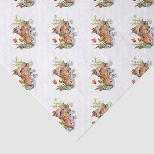 Papier Mousseline Spring Deer (Détail)