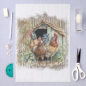 Papier Mousseline Spring Farm Chickens (Artisanat)