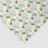 Papier Mousseline Spring Purple Flowers with Foliage (Détail)