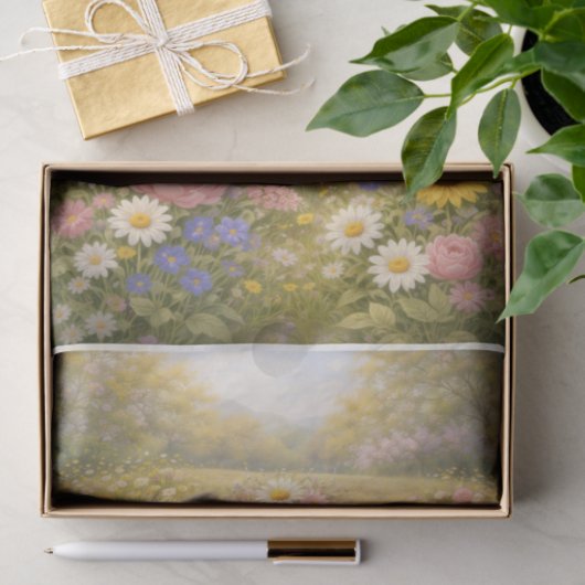 Papier Mousseline Springtime Cows  (Cadeau)