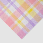 Papier Mousseline Springtime Pink Lavender Plaid  (Détail)