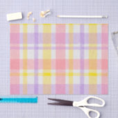 Papier Mousseline Springtime Pink Lavender Plaid  (Artisanat)