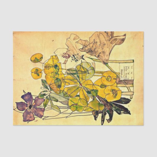 Papier Mousseline Spurge avec Yham par Charles Mackintosh (Recto)