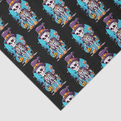 Papier Mousseline Squelette cool dans un haut Motif Halloween Hat (Détail)