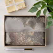 Papier Mousseline Squelette de découpage floral rose argent (Cadeau)