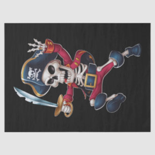 Papier Mousseline Squelette de pirate qui Dabbing Halloween enfants