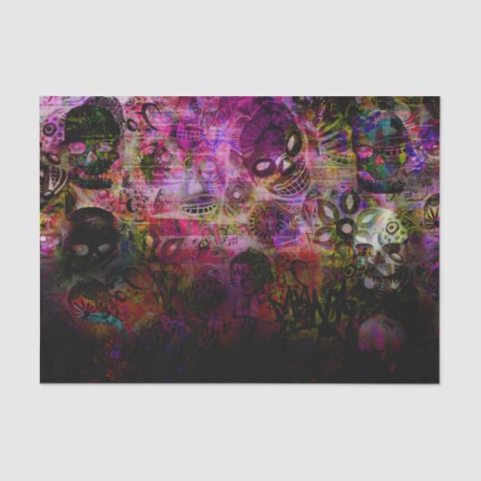 Papier Mousseline Squelette foncé (Recto)