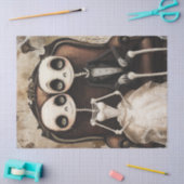 Papier Mousseline Squelette gothique Mariage Halloween Découp (Artisanat)