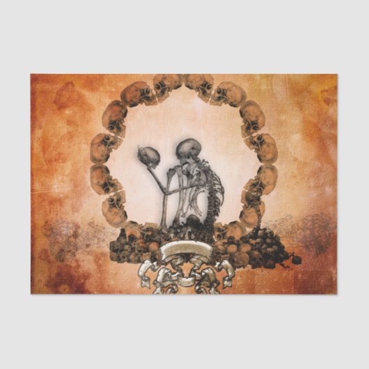 Papier Mousseline Squelette impressionnant (Recto)