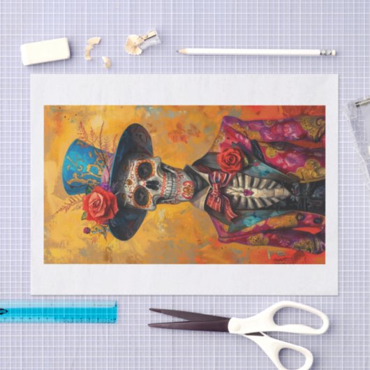 Papier Mousseline Squelette Lyfe10 (Artisanat)