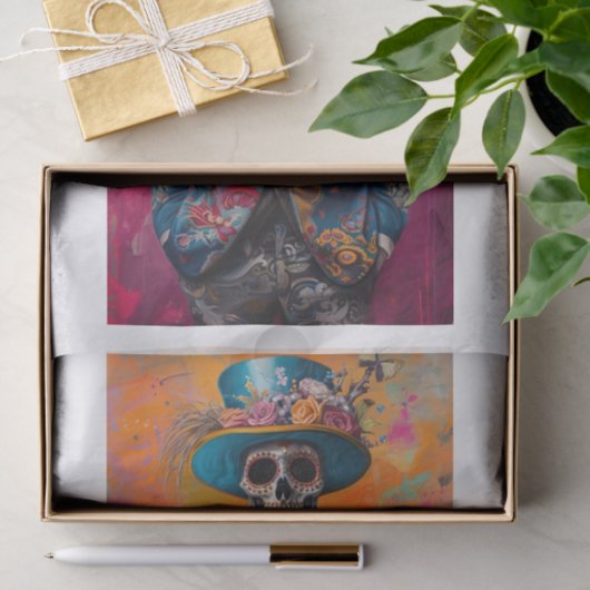 Papier Mousseline Squelette Lyfe7 (Cadeau)