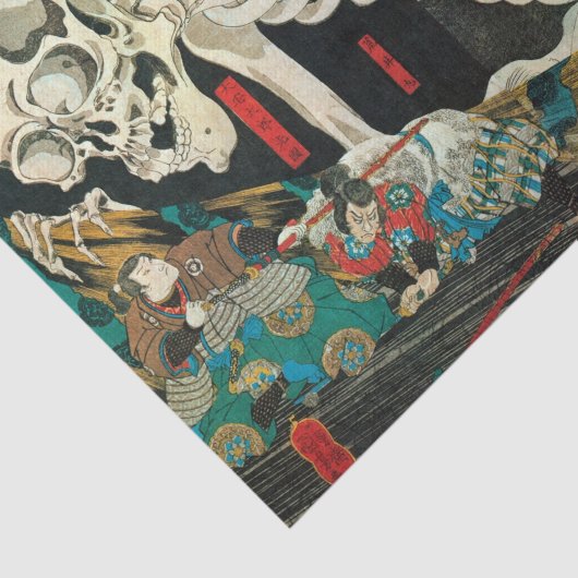 Papier Mousseline Squelette manipulé par Witch, Kuniyoshi (Détail)