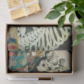 Papier Mousseline Squelette manipulé par Witch, Kuniyoshi (Cadeau)