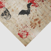 Papier Mousseline Squelette sanglant de découpage (Détail)