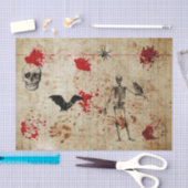 Papier Mousseline Squelette sanglant de découpage (Artisanat)