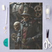 Papier Mousseline Squelette Steampunk d'Halloween (Artisanat)