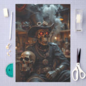 Papier Mousseline Squelette Steampunk d'Halloween (Artisanat)