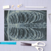 Papier Mousseline Squelette vintage noir et blanc Xray (Artisanat)