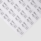 Papier Mousseline Squelettes dansants d'Halloween contemporains (Détail)