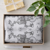 Papier Mousseline Squelettes de papier de tissu décoratif halloween (Cadeau)