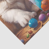 Papier Mousseline St Bernard Puppies et Milkshakes (Détail)