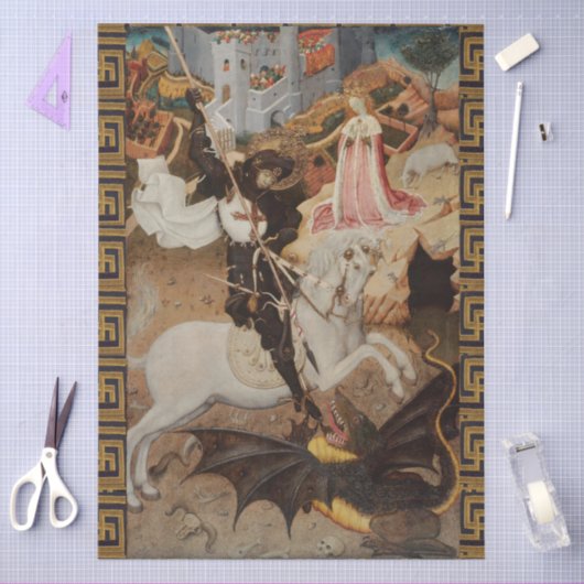 Papier Mousseline St. George and The Dragon by Bernat Martorell (Artisanat)