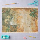 Papier Mousseline St Patrick Emerald Delight Coffee Ephemera (Artisanat)