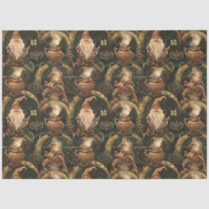 Papier Mousseline St Patrick Magic Gnome Green Clover