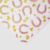 Papier Mousseline St Patrick's Day Dusty Horseshoe & Icônes Shamrock (Détail)