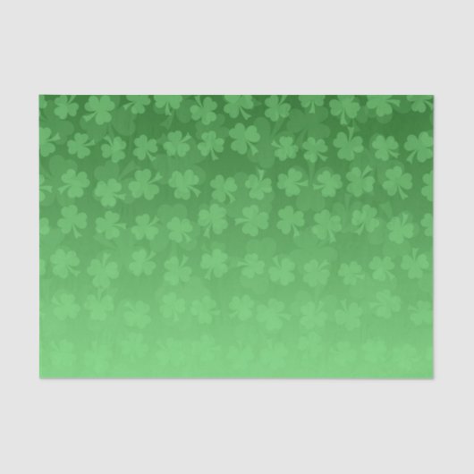 Papier Mousseline St. Patrick's Day green shamrock ombre motif (Recto)