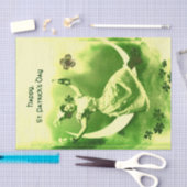 PAPIER MOUSSELINE ST PATRICK'S DAY LUNE LADY, BIÈRE IRLANDAISE, SHAM (Artisanat)