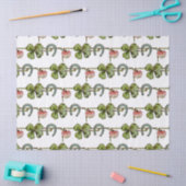 Papier Mousseline ST PATRICK'S DAY, SHAMROCKS ET HORSESHOE White (Artisanat)