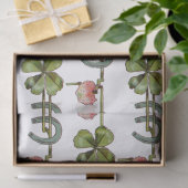 Papier Mousseline ST PATRICK'S DAY, SHAMROCKS ET HORSESHOE White (Cadeau)