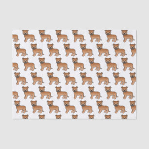 Papier Mousseline Staffie anglais rouge motif de chien de dessin ani