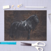 Papier Mousseline Stallion friésien Dressage (Artisanat)
