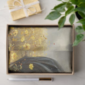 Papier Mousseline Stallion noir avec Découpage Fleur sauvage Jaune (Cadeau)