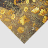 Papier Mousseline Stallion noir avec Découpage Fleur sauvage Jaune (Détail)