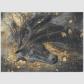 Papier Mousseline Stallion noir de la Majesté d'or du découpage (Recto)