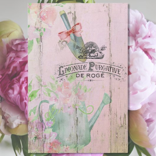 Papier Mousseline Stamp et outils de jardinage du printemps français